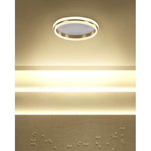 Candeeiro de teto LED TAPING Metal Dourado Candeeiro de teto LED TAPING Metal Dourado