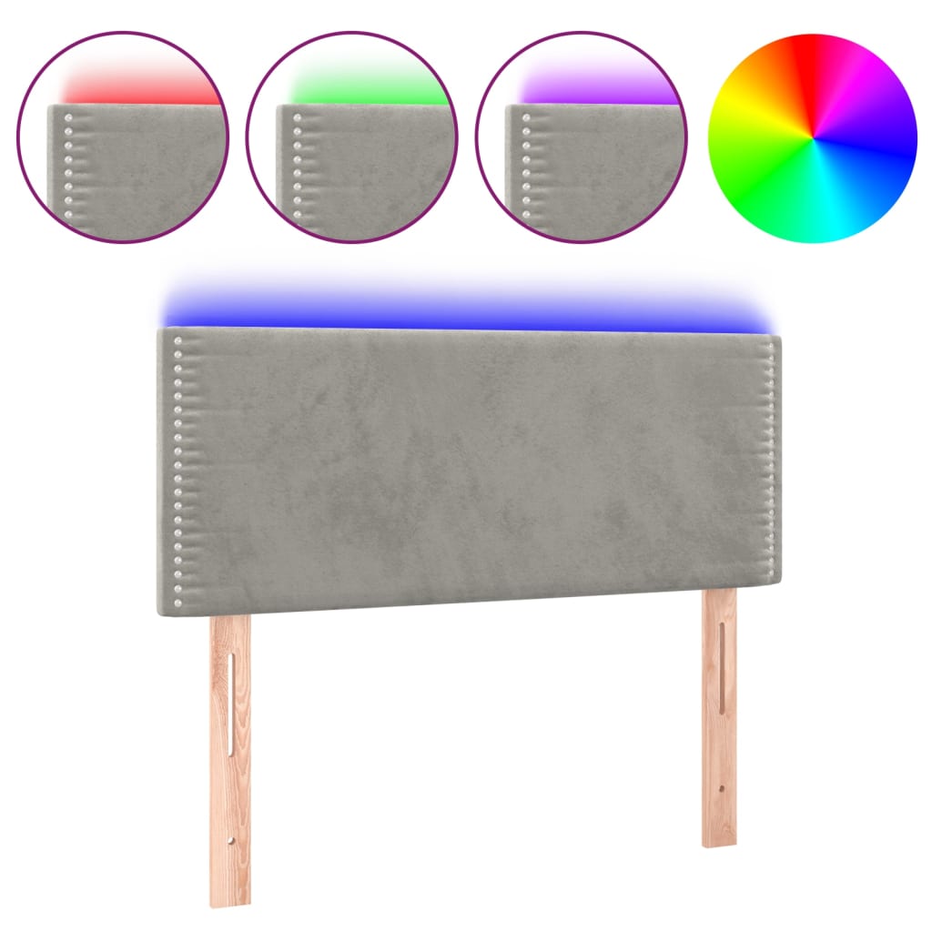 Cabecero Con Led 100 Gris Claro