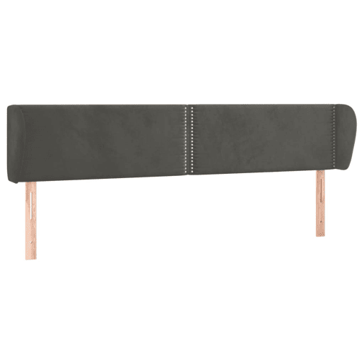 vidaXL Cabeceira de cama c abas veludo 163x23x7888cm cinzento-escuro vidaXL Cabeceira de cama c abas veludo 163x23x7888cm cinzento-escuro