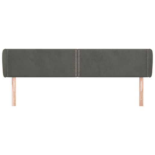 vidaXL Cabeceira de cama c abas veludo 163x23x7888cm cinzento-escuro vidaXL Cabeceira de cama c abas veludo 163x23x7888cm cinzento-escuro