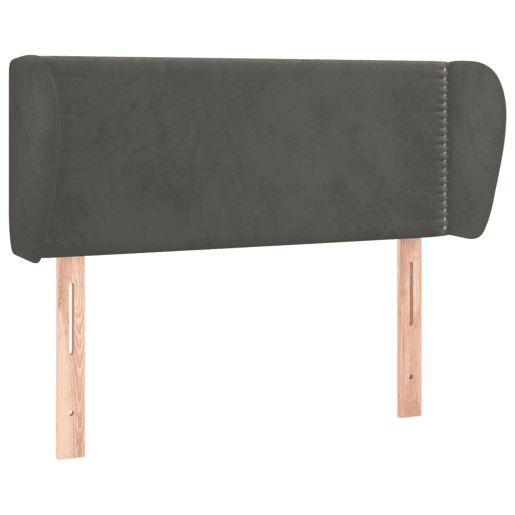 vidaXL Cabeceira de cama c abas veludo 103x23x7888cm cinzento-escuro vidaXL Cabeceira de cama c abas veludo 103x23x7888cm cinzento-escuro