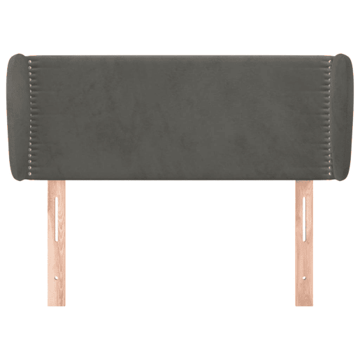 vidaXL Cabeceira de cama c abas veludo 103x23x7888cm cinzento-escuro vidaXL Cabeceira de cama c abas veludo 103x23x7888cm cinzento-escuro