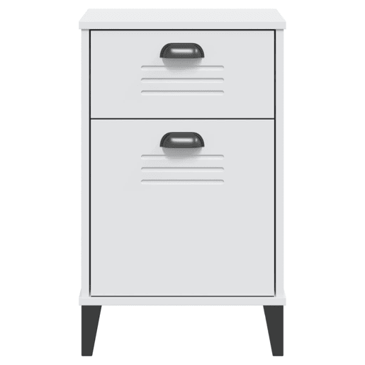vidaXL Mesa de cabeceira VIKEN derivados de madeira branco
