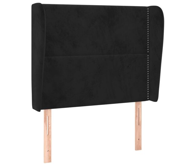 Vidaxl cabecero con orejas de terciopelo negro 103x23x118/128 cm