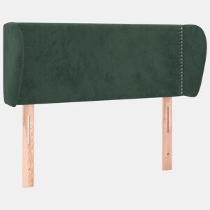 vidaXL Cabeceira de cama c abas veludo 83x23x7888cm verde-escuro