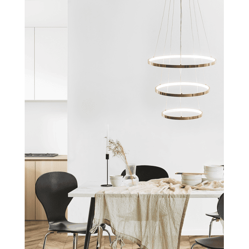 Candeeiro LED suspenso ATREK Metal Rosa-dourado