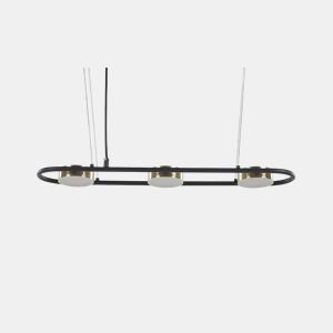 Candeeiro LED suspenso MALI Metal Preto