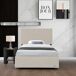 Cama tapizada Juva con somier abatible 212x98 Cama tapizada Juva con somier abatible 212x98 Beige