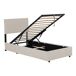 Cama tapizada Juva con somier abatible 212x98 Cama tapizada Juva con somier abatible 212x98 Beige