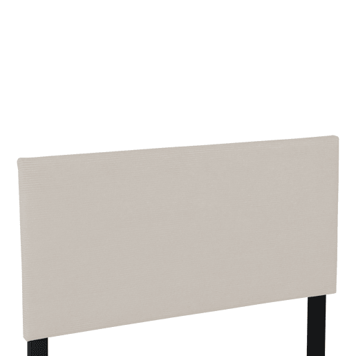 Cama estofada Juva Cord com estrutura de ripas 90x200 cm - Bege Corium