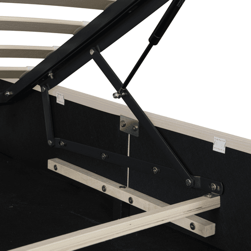 Cama estofada Juva Cord com estrutura de ripas 90x200 cm - Bege Corium