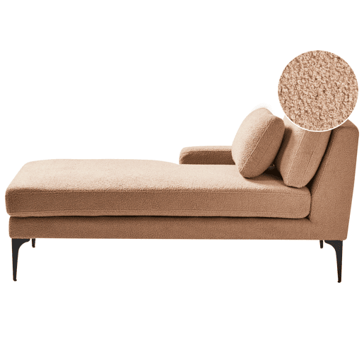 Beliani Chaise longue à direita Bouclé EWRON