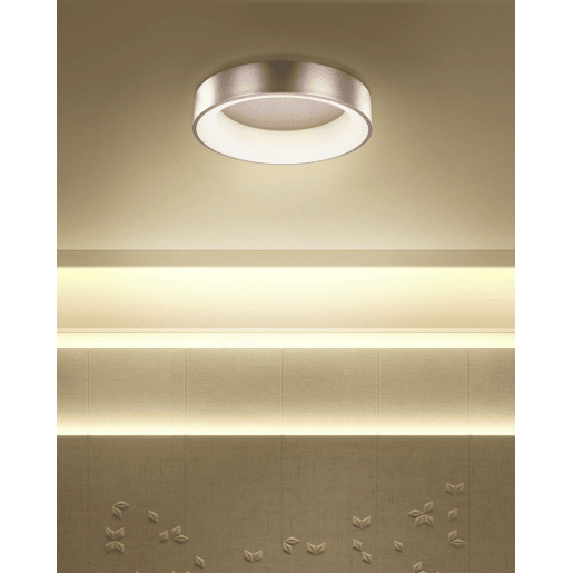Candeeiro de teto LED DAWEI Metal Castanho claro