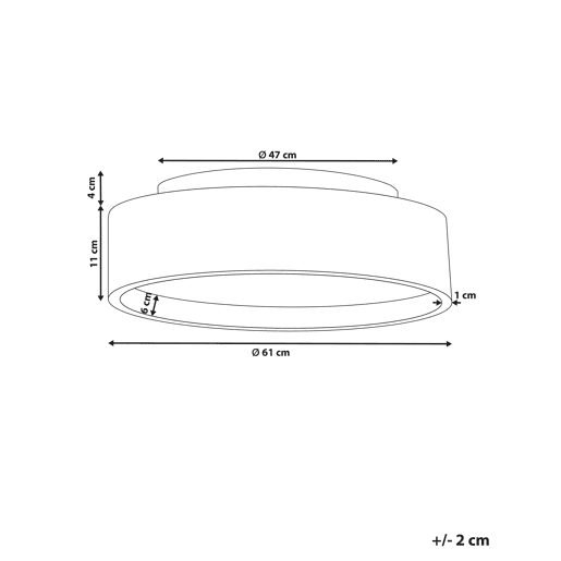 Candeeiro de teto LED DAWEI Metal Castanho claro