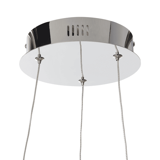 Candeeiro LED suspenso JORDAN Metal Prateado
