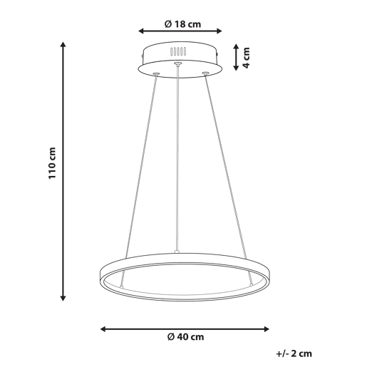 Candeeiro LED suspenso JORDAN Metal Rosa-dourado
