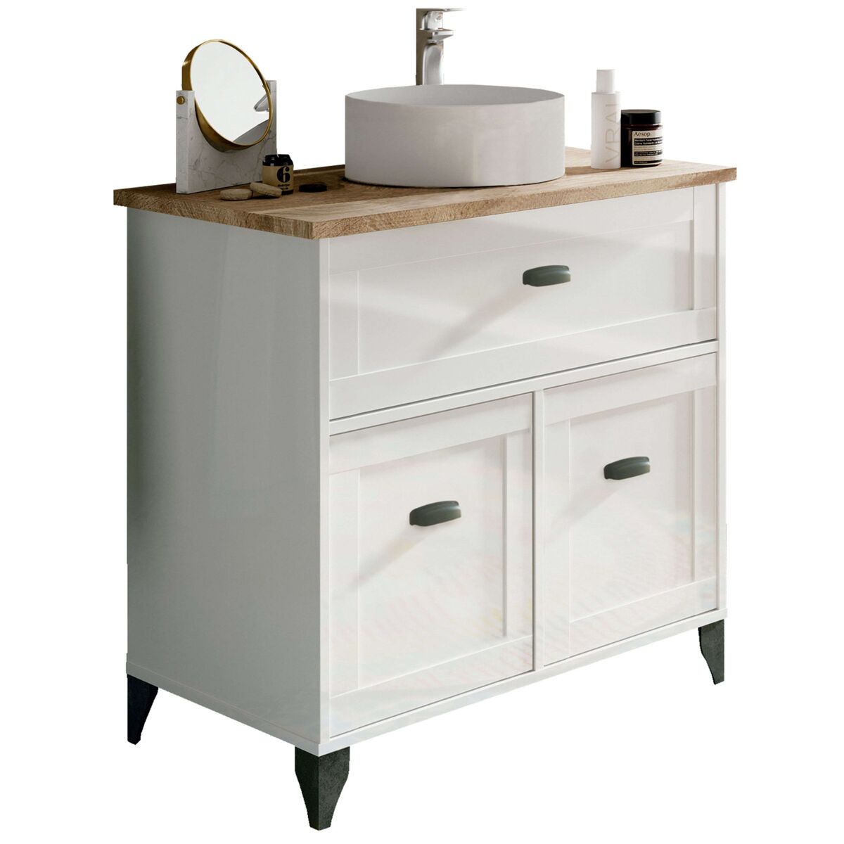 Pack Mueble de Baño con Columna y Lavabo