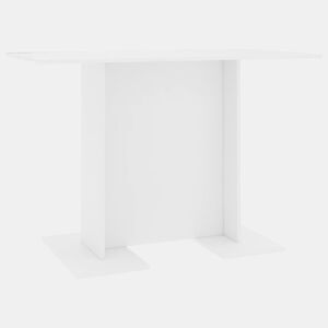vidaXL Mesa de jantar 110x60x75 cm derivados de madeira branco