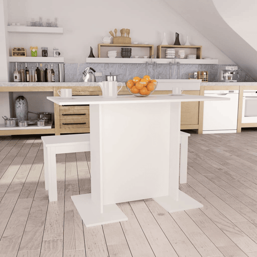 vidaXL Mesa de jantar 110x60x75 cm derivados de madeira branco vidaXL Mesa de jantar 110x60x75 cm derivados de madeira branco