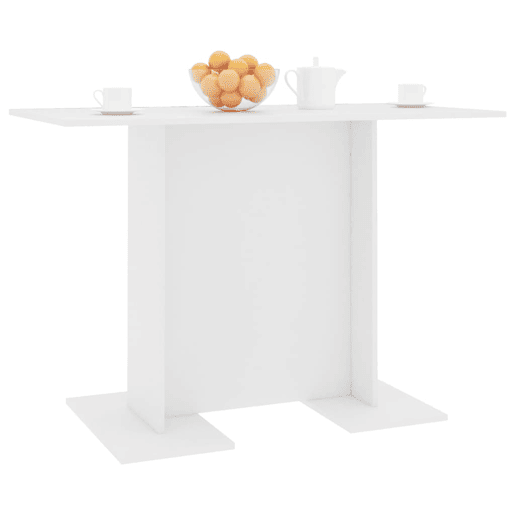 vidaXL Mesa de jantar 110x60x75 cm derivados de madeira branco vidaXL Mesa de jantar 110x60x75 cm derivados de madeira branco