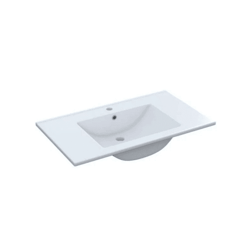 Conjunto de móveis de banheiro estilo industrial Aruba com armário de banheiro com pia, coluna e espelho, suspenso, na cor cimento