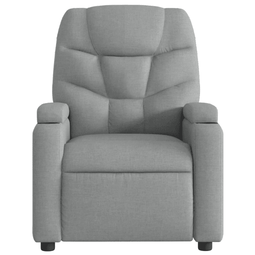 vidaXL Poltrona de massagens reclinável elétrica tecido cinzento-claro vidaXL Poltrona de massagens reclinável elétrica tecido cinzento-claro
