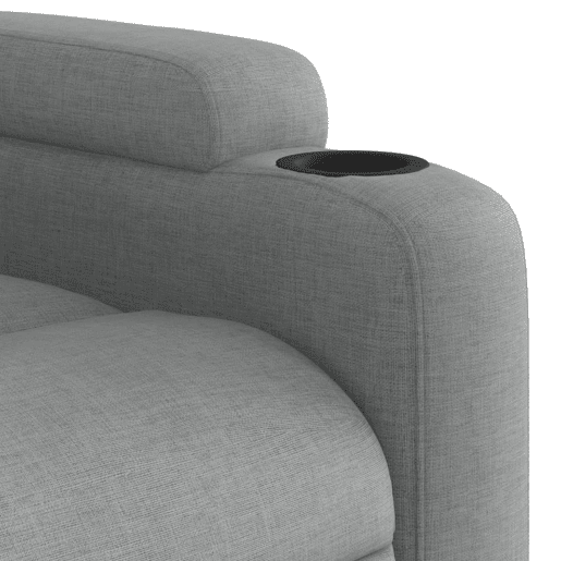 vidaXL Poltrona reclinável elétrica tecido cinzento-claro