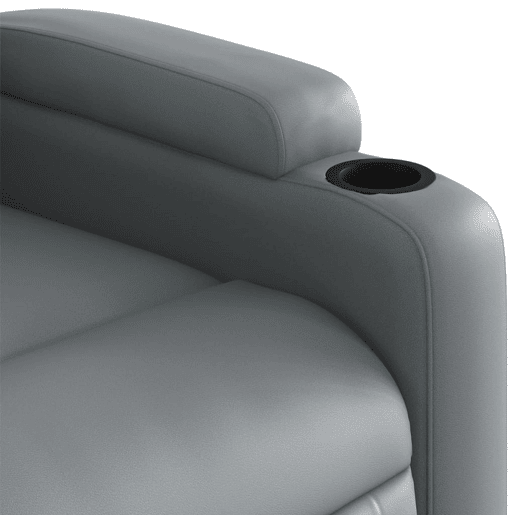 vidaXL Poltrona reclinável elevatória couro artificial cinzento vidaXL Poltrona reclinável elevatória couro artificial cinzento