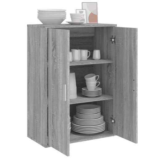 vidaXL Aparador 60x31x84 cm derivados de madeira cinzento sonoma