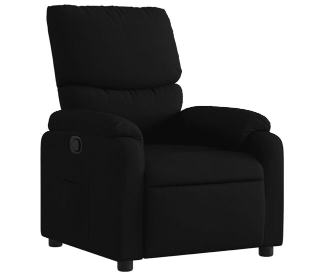 Vidaxl sillón reclinable de tela negro