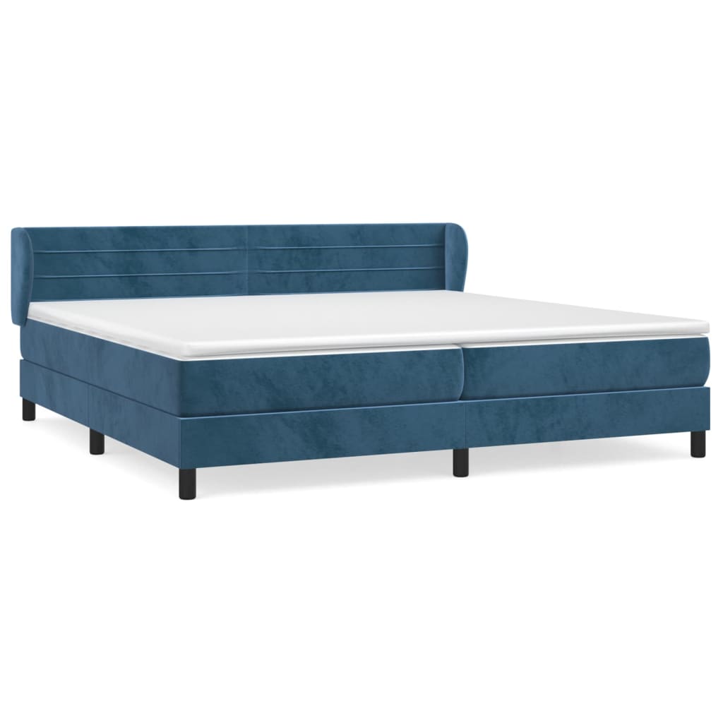 Cama box spring 200x200 Azul