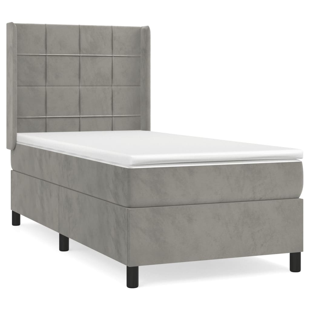 Cama box spring 90x200 Gris