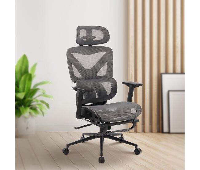Silla de oficina reston tejido de red negro/gris 66x66x112 cm