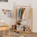 Burro de Ropa Tipi Infantil Organizador Melamina Burro de Ropa Tipi Infantil Organizador Melamina Blanco/ Madera