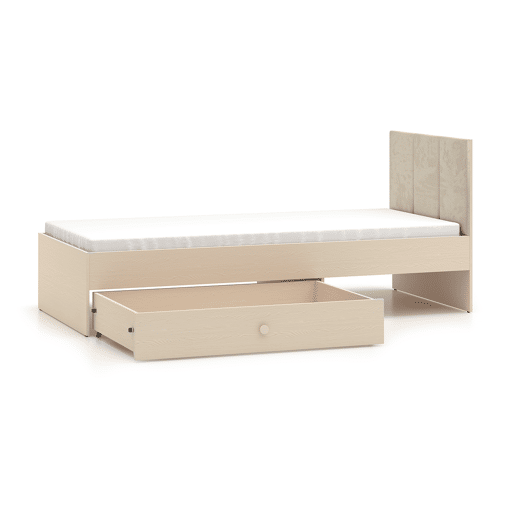 Cama 90x200 estrado gaveta incluída Alycia Bege