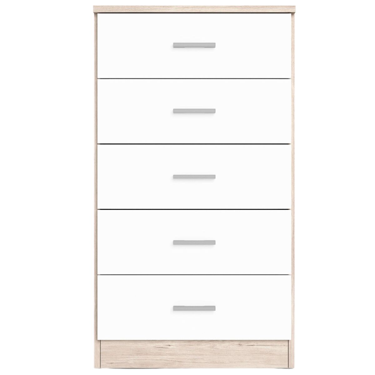 Sinfonier couple 5 cajones cajonera dormitorio sahara blanco mate 50x90x33cm