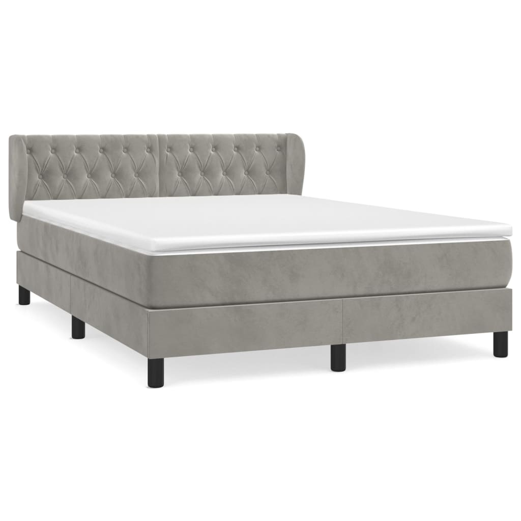 Cama box spring 140x190 Gris