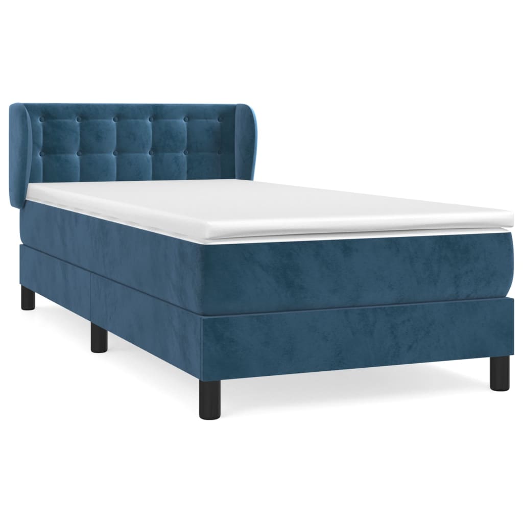 Cama box spring 80x200 Azul
