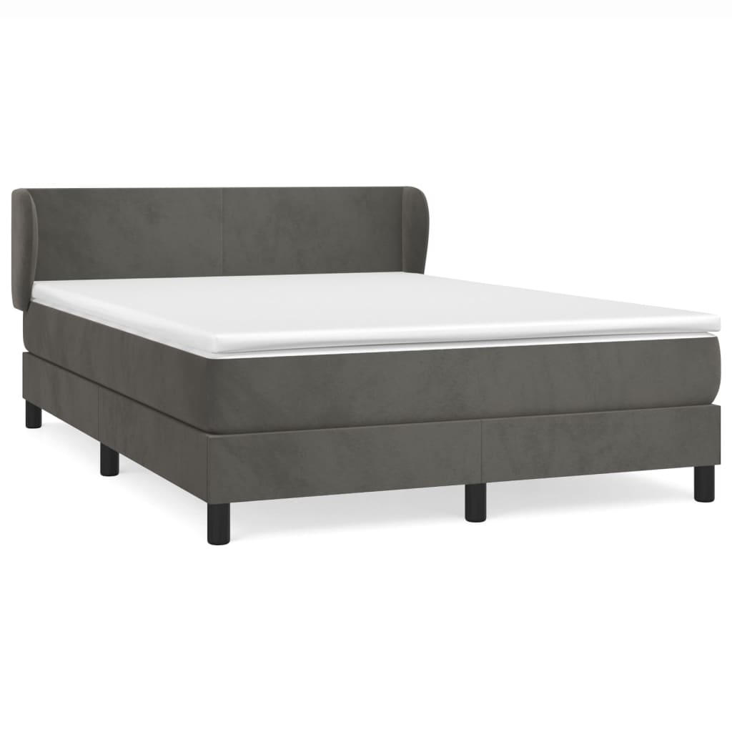 Cama box spring 140x190 Gris Oscuro