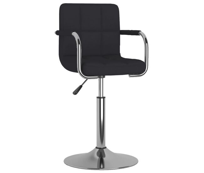 Vidaxl taburete de cocina de tela negro