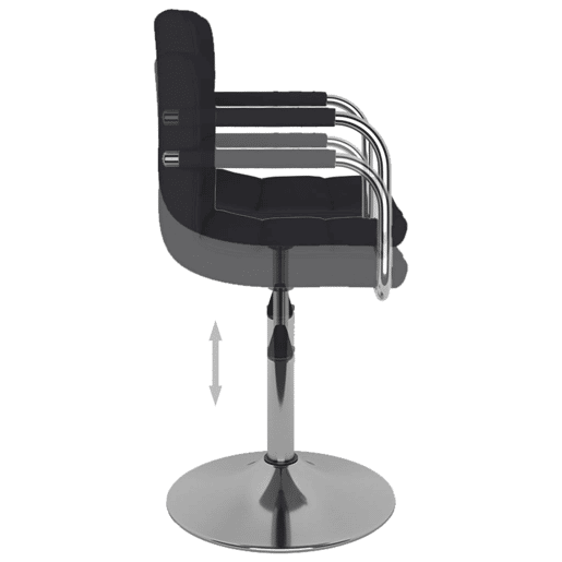 vidaXL Banco de bar tecido preto vidaXL Banco de bar tecido preto