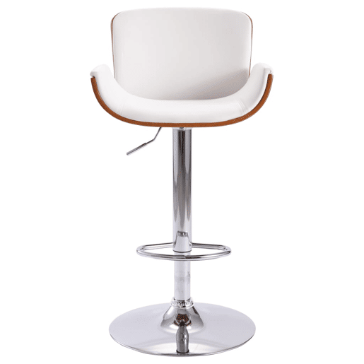 vidaXL Banco de bar couro artificial branco vidaXL Banco de bar couro artificial branco