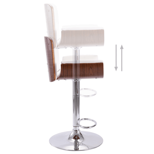 vidaXL Banco de bar couro artificial branco vidaXL Banco de bar couro artificial branco