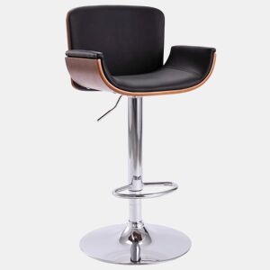 vidaXL Banco de bar couro artificial preto