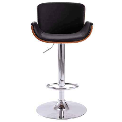 vidaXL Banco de bar couro artificial preto