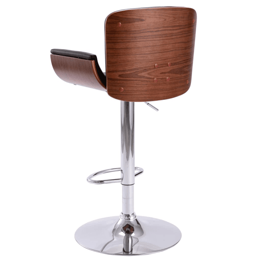 vidaXL Banco de bar couro artificial preto