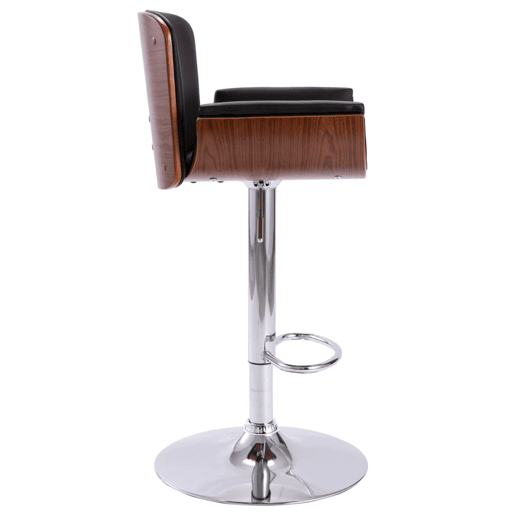 vidaXL Banco de bar couro artificial preto