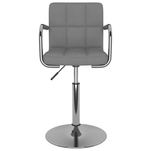 vidaXL Banco de bar tecido cinzento-claro