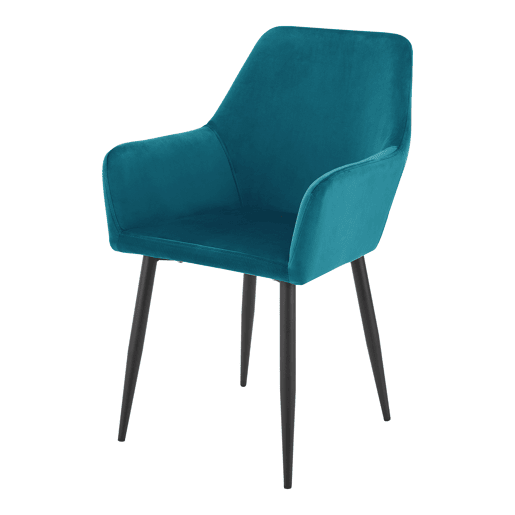 Conjunto de 6 cadeiras de jantar Hollola veludo e aço 86x57x56 cm - Turquesa en.casa Conjunto de 6 cadeiras de jantar Hollola veludo e aço 86x57x56 cm - Turquesa en.casa