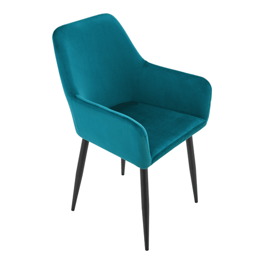 Conjunto de 6 cadeiras de jantar Hollola veludo e aço 86x57x56 cm - Turquesa en.casa Conjunto de 6 cadeiras de jantar Hollola veludo e aço 86x57x56 cm - Turquesa en.casa